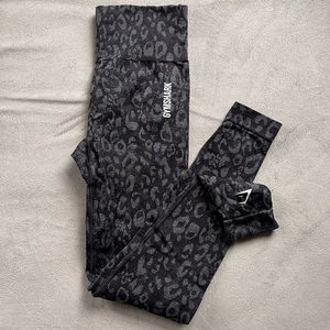 Black Cheetah Print Gymshark Leggings
